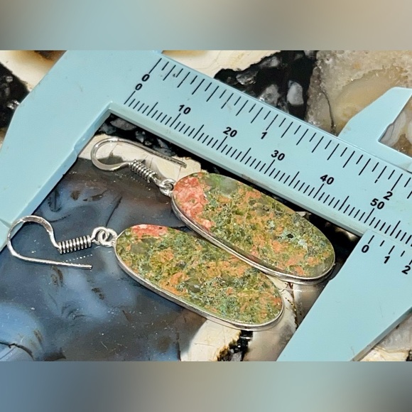 Unakite Jasper Pendant & Earrings Set - Picture 14 of 15